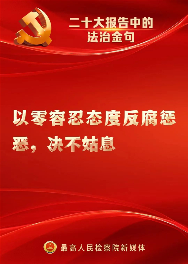 速览!二十大报告中的法治金句